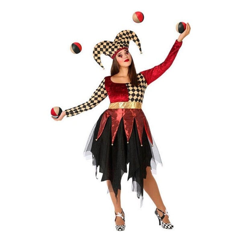 BigBuy Carnival Spielzeug | Kostüme > Kostüme > Clowns Verkleidung für Erwachsene 115583 Rot Bunt (2 Stücke) (2 Stück)