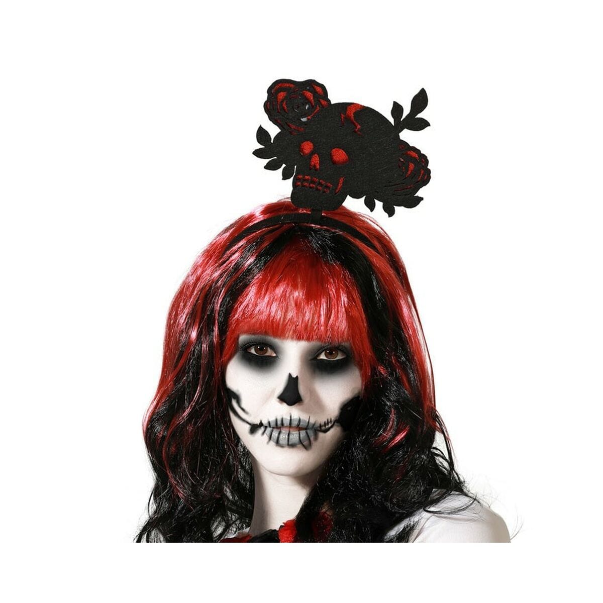 BigBuy Carnival Spielzeug | Kostüme > Kostüme > Kostümaccessoires Stirnband Totenkopf Rosen Halloween