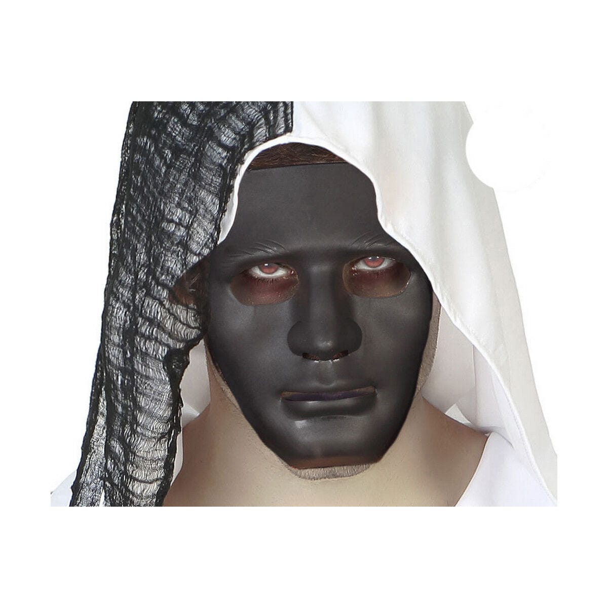 BigBuy Carnival Spielzeug | Kostüme > Kostüme > Masken Maske Darkness Halloween Schwarz