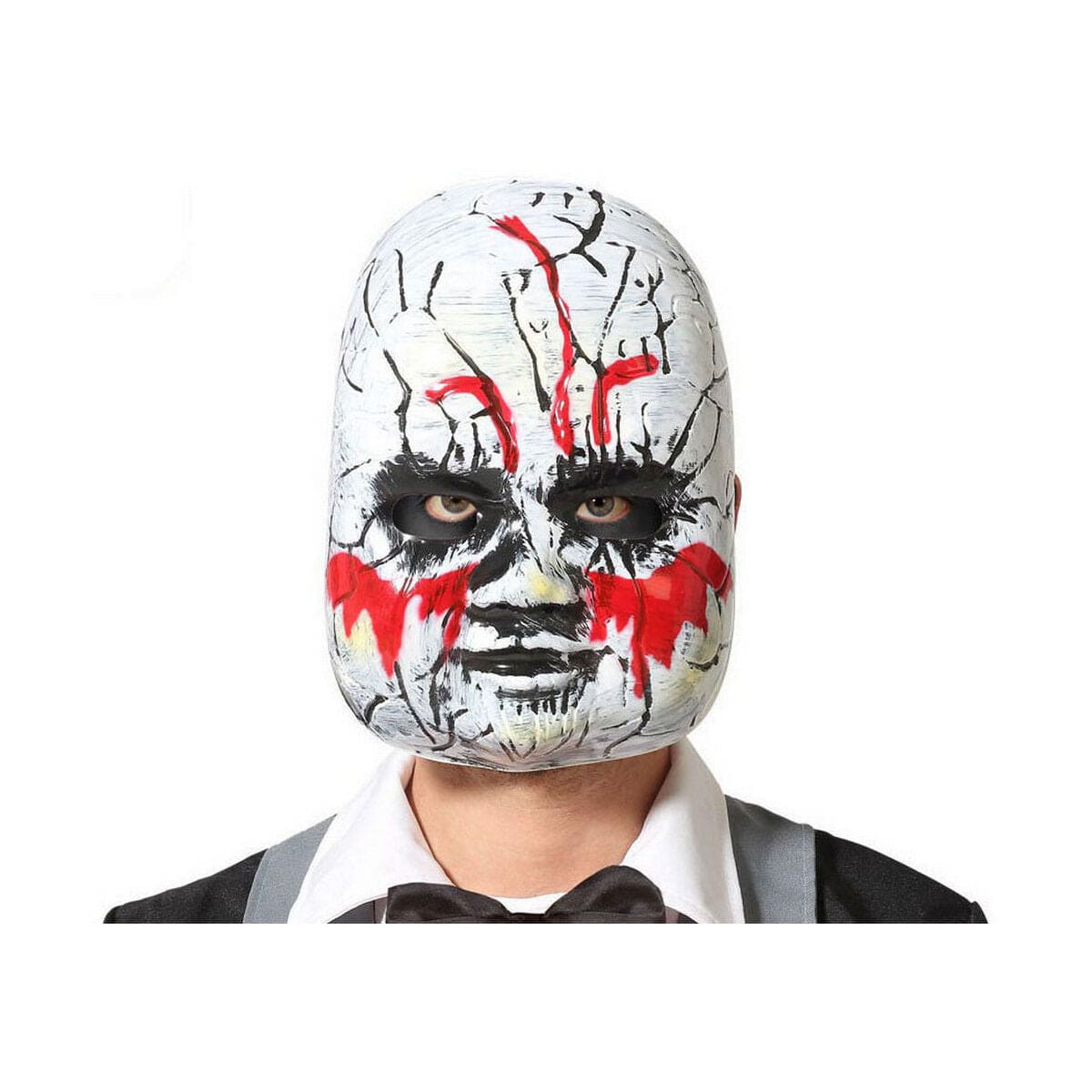 BigBuy Carnival Spielzeug | Kostüme > Kostüme > Masken Maske Halloween Teuflische Puppe Weiß