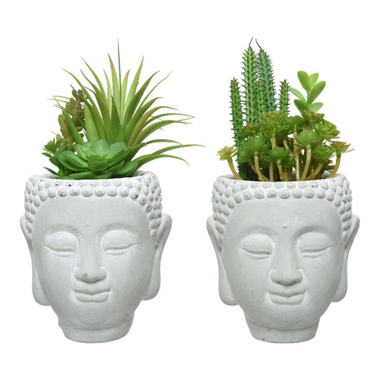 BigBuy Garden Heim | Garten > Dekoration und Beleuchtung > Weitere Dekorationsartikel Dekorationspflanze PVC aus Keramik Sukkulente