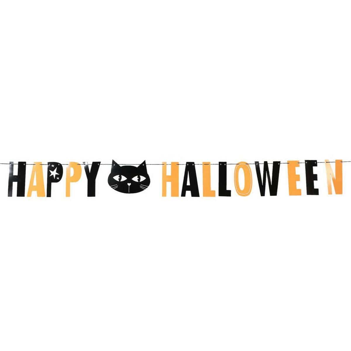 BigBuy Party Spielzeug | Kostüme > Kostüme > Partyzubehör Halloween-Dekoration Happy Halloween Cat