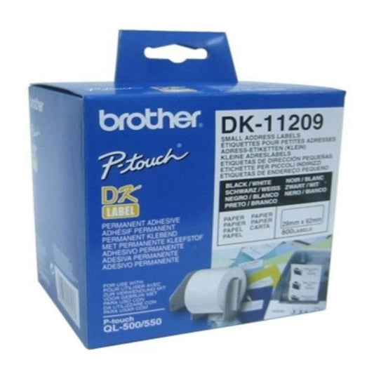 Brother Computer | Elektronik > Computer | Zubehör und Verbrauchsartikel > Druckerpapier Drucker-Etiketten Brother DK-11209 62 x 29 mm Weiß