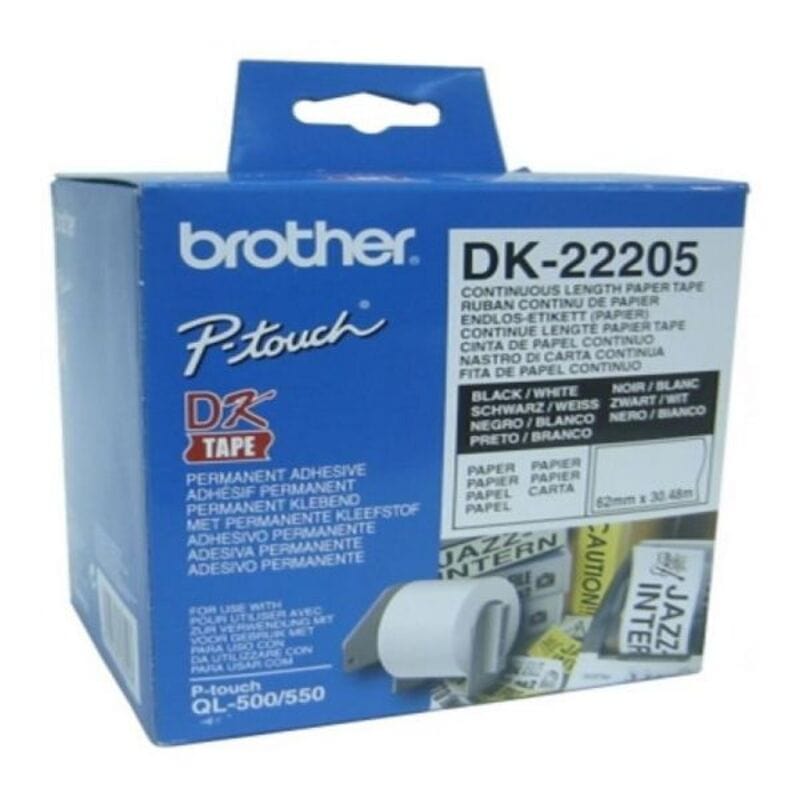 Brother Computer | Elektronik > Computer | Zubehör und Verbrauchsartikel > Druckerpapier Endlospapier für Drucker Brother DK-22205 Weiß