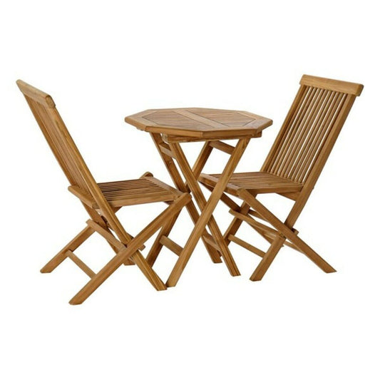 DKD Home Decor Heim | Garten > Möbel > Tische und Stühle Tisch-Set mit 2 Stühlen DKD Home Decor Garten Teakholz (3 pcs)