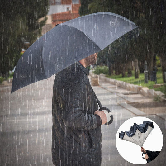 InnovaGoods Mode | Accessoires > Accessoires > Regenschirme Umgekehrt Zusammenklappbaren Regenschirm InnovaGoods