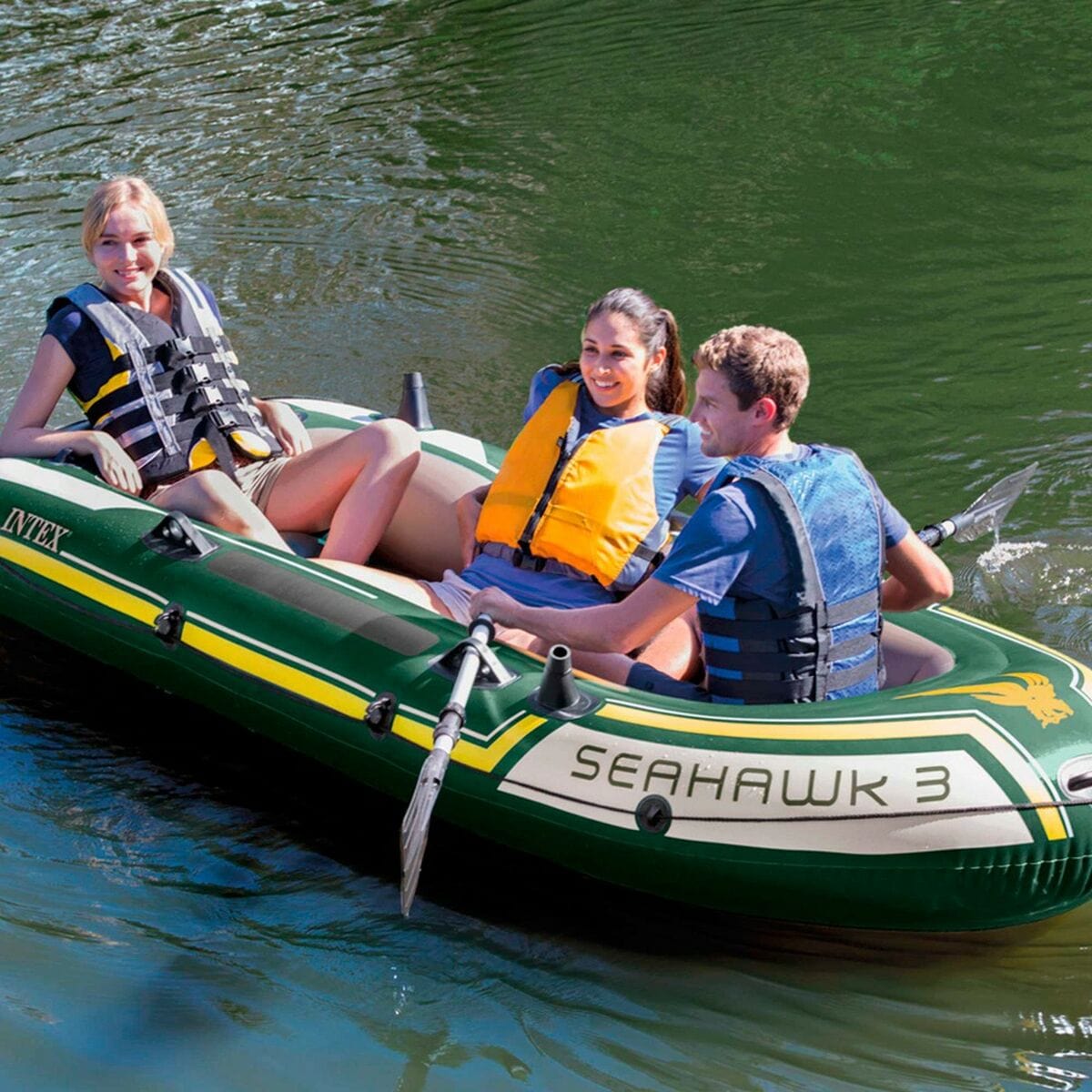 Intex Sport | Fitness > Strand und Schwimmbad > Aufblasbare Gegenstände Aufblasbarers Boot Intex Seahawk 3 grün 295 x 43 x 137 cm