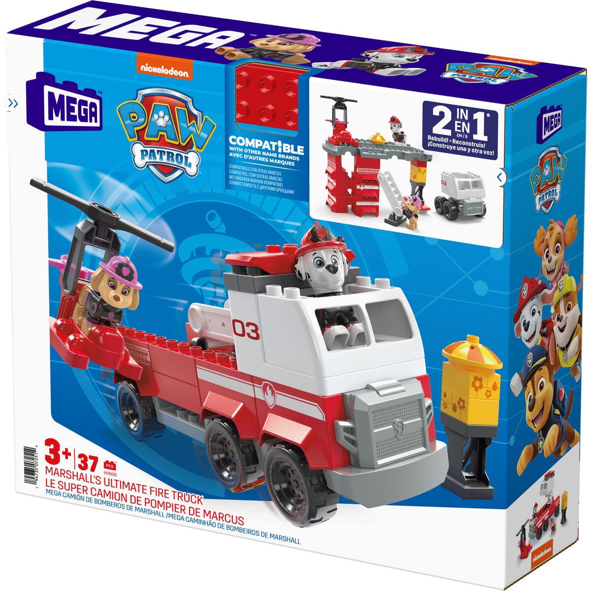 Megablocks Spielzeug | Kostüme > Spielzeug und Spiele > Weiteres spielzeug Playset Megablocks Paw Patrol Feuerwehrauto + 3 jahre 37 Stücke