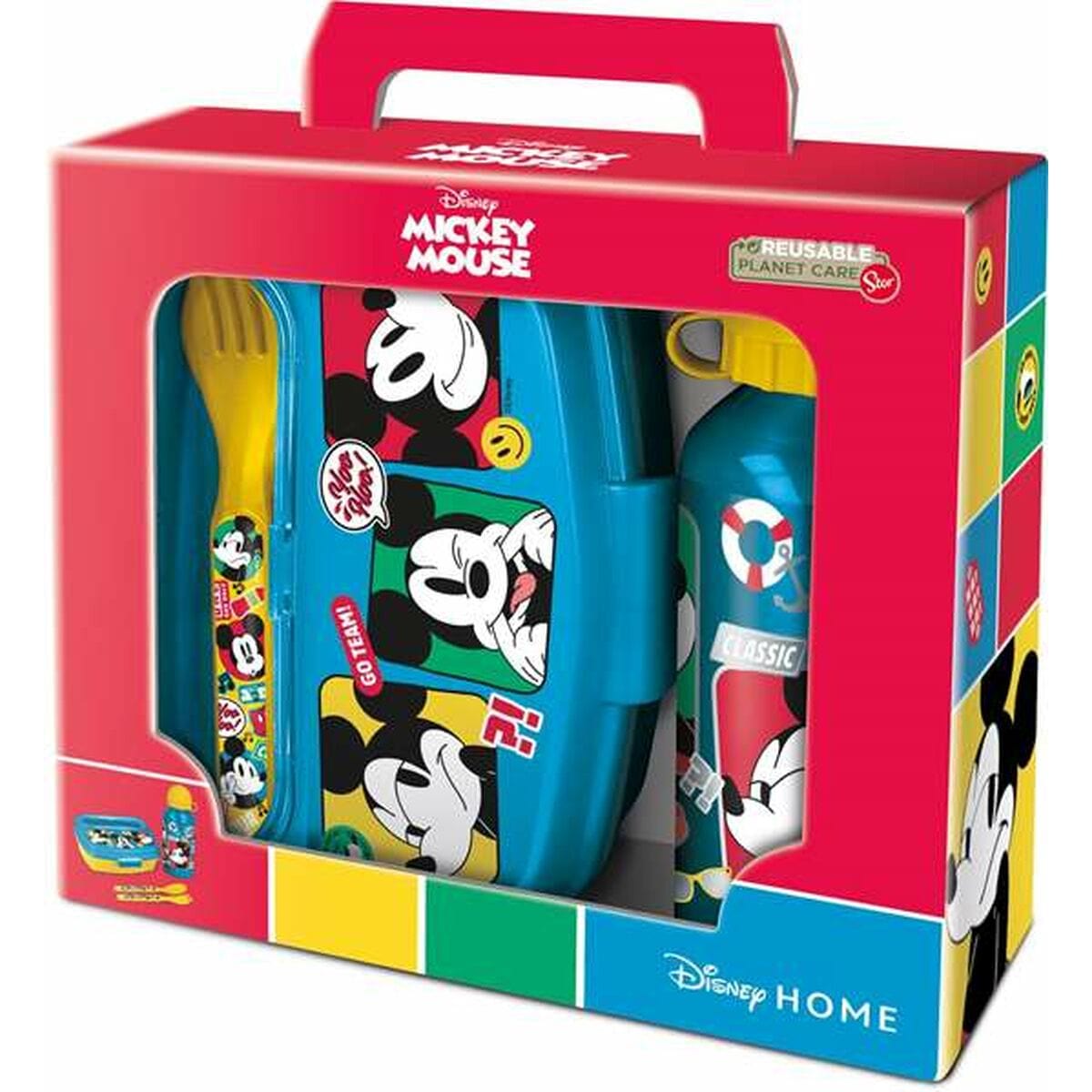 Mickey Mouse Sport | Fitness > Camping und Berge > Flaschen und Feldflaschen Picknick-Set Mickey Mouse Fun-Tastic 400 ml Essbestecke Flasche Aluminium
