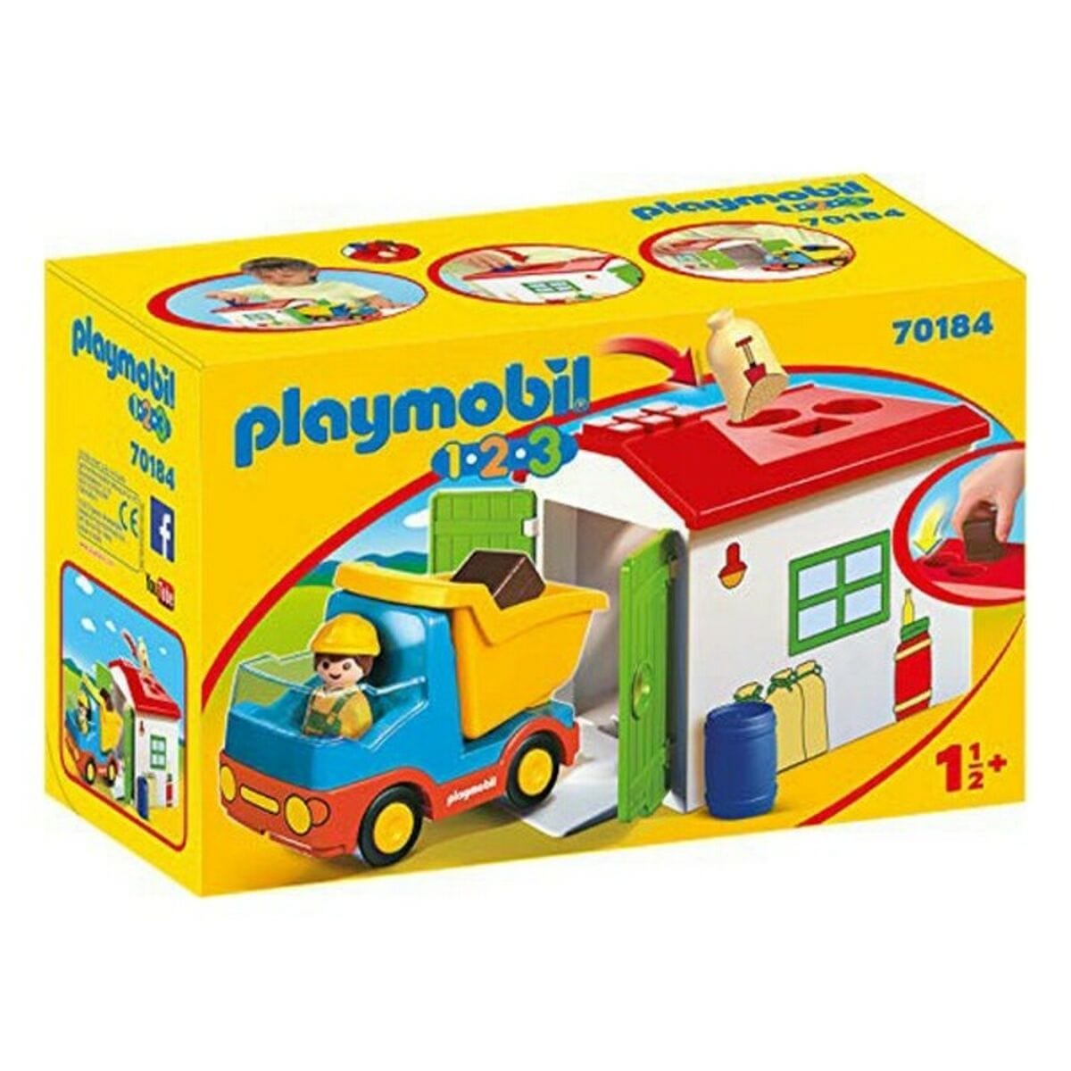 Playmobil Spielzeug | Kostüme > Spielzeug und Spiele > Puppen und Plüschtiere Playset 1.2.3 Garage Truck Playmobil 70184
