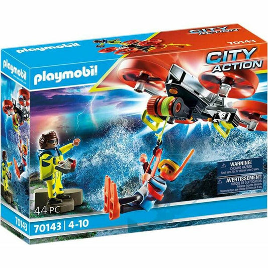 Playmobil Spielzeug | Kostüme > Spielzeug und Spiele > Weiteres spielzeug Playset Playmobil City Action Rescue Diver with Rescue Drone 70143 (44 pcs)
