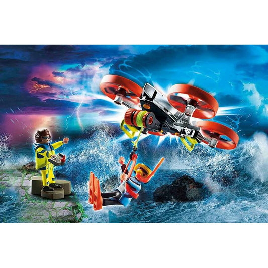 Playmobil Spielzeug | Kostüme > Spielzeug und Spiele > Weiteres spielzeug Playset Playmobil City Action Rescue Diver with Rescue Drone 70143 (44 pcs)