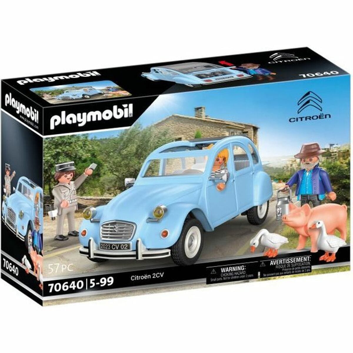 Playmobil Spielzeug | Kostüme > Spielzeug und Spiele > Weiteres spielzeug Spielset Fahrzeuge Playmobil Citroen 2CV 70646 Auto Blau 57 Stücke