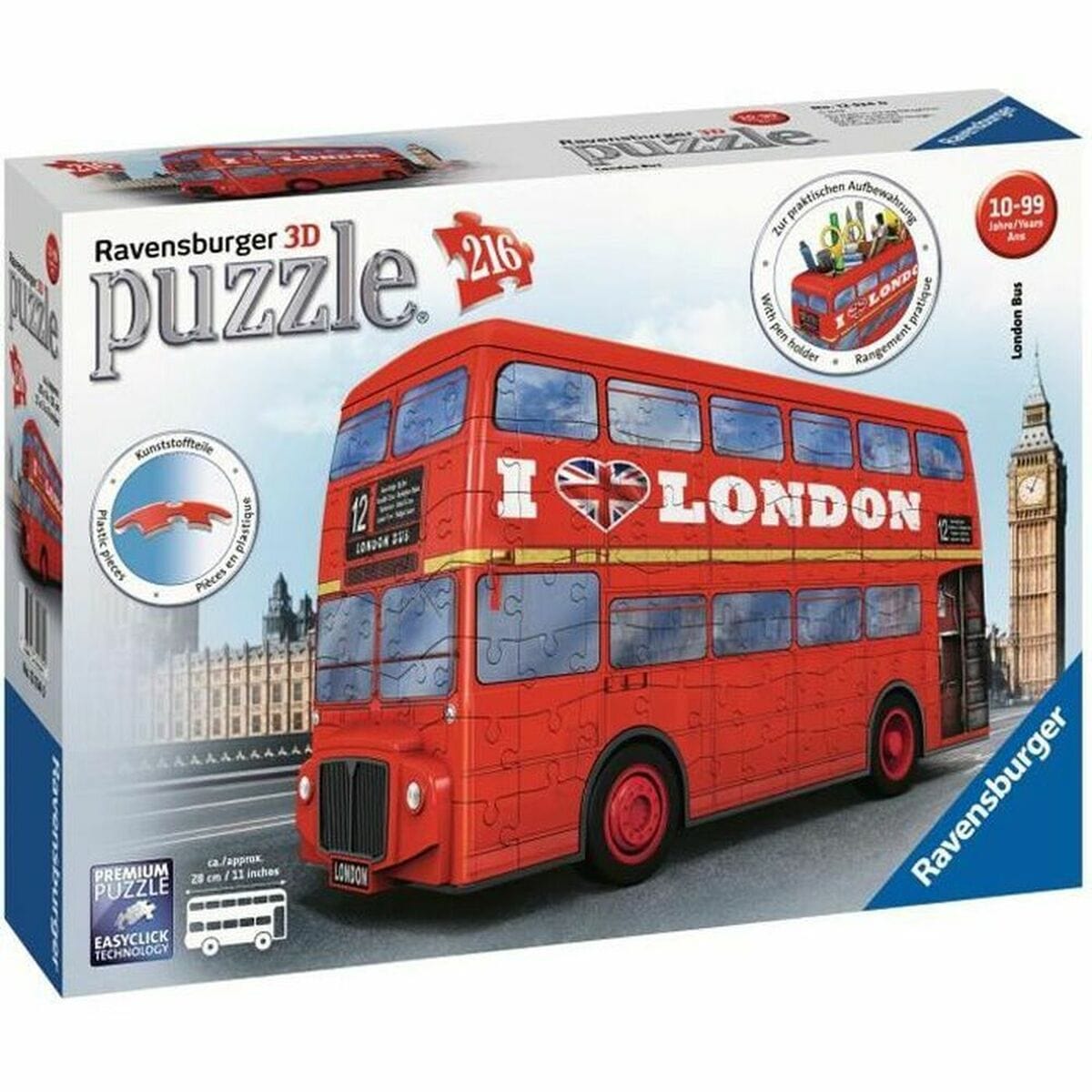 Ravensburger Spielzeug | Kostüme > Spielzeug und Spiele > Puzzle und Bauklötzchen 3D Puzzle Ravensburger London Bus 216 Stücke