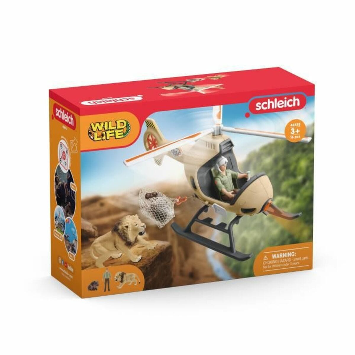 Schleich Spielzeug | Kostüme > Spielzeug und Spiele > Weiteres spielzeug Helikopter mit Funktsteuerung Schleich Animal Rescue + 3 jahre 16 Stücke