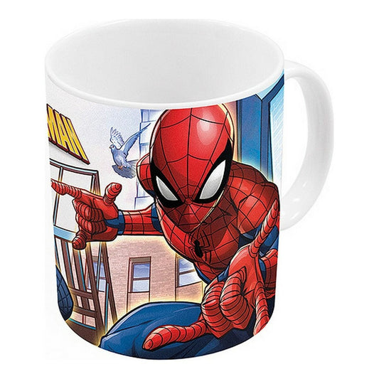 Spiderman Küche | Gourmet > Haushalt > Tassen und Thermoskannen Henkelbecher Spiderman Great Power aus Keramik Rot Blau (11.7 x 10 x 8.7 cm) (350 ml)
