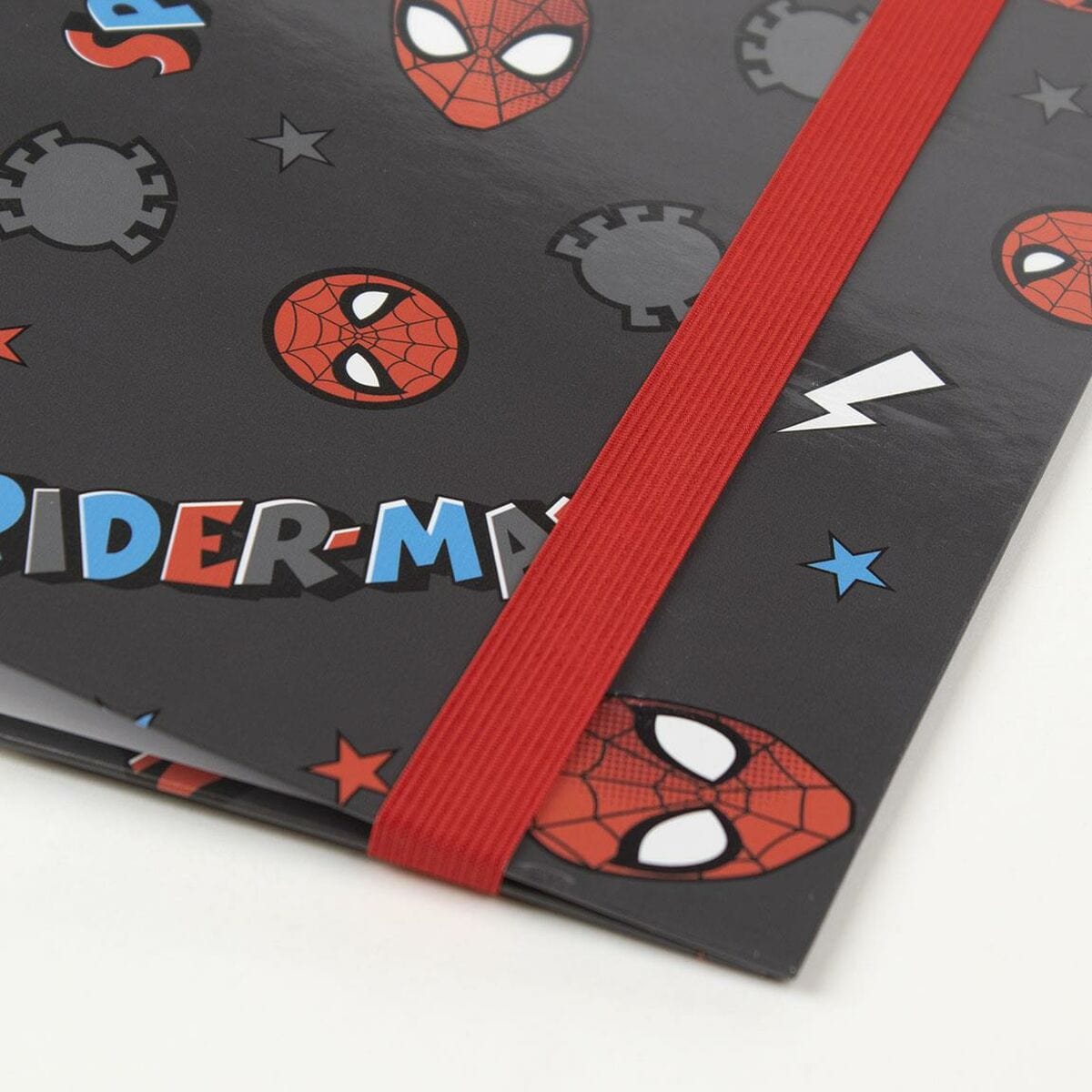 Spiderman Spielzeug | Kostüme > Schulzubehör > Ordner Ringbuch Spiderman A4 Schwarz (26 x 32 x 4 cm)