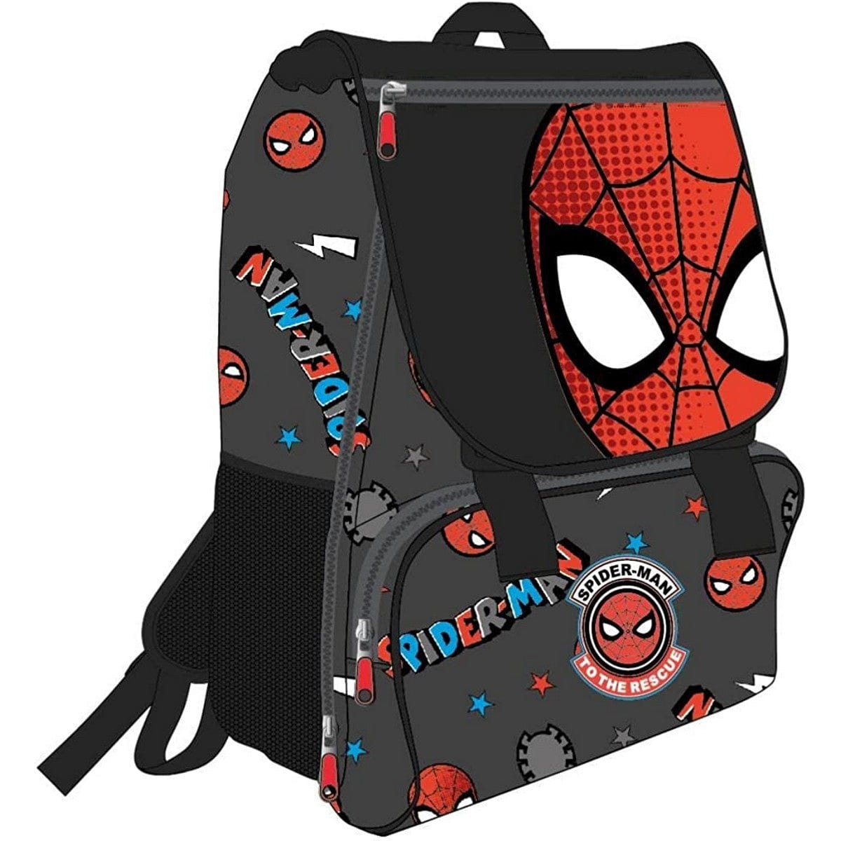 Spiderman Spielzeug | Kostüme > Schulzubehör > Schulranzen Lässiger Rucksack Spiderman Schwarz (28,5 x 15 x 41 cm)