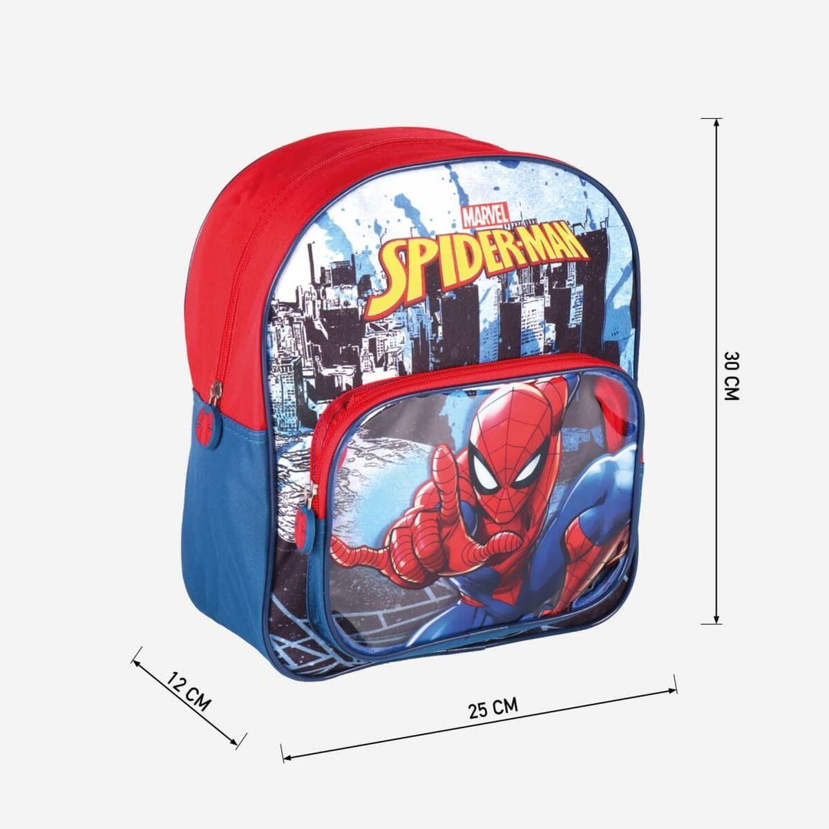 Spiderman Spielzeug | Kostüme > Schulzubehör > Schulranzen Schulrucksack Spiderman Rot (25 x 30 x 12 cm)