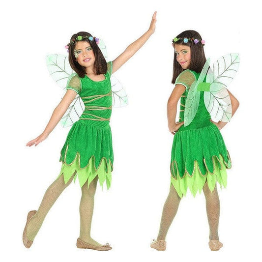 BigBuy Carnival Spielzeug | Kostüme > Kostüme > Fantasy Verkleidung für Kinder Frühlingsfee grün (2 pcs)