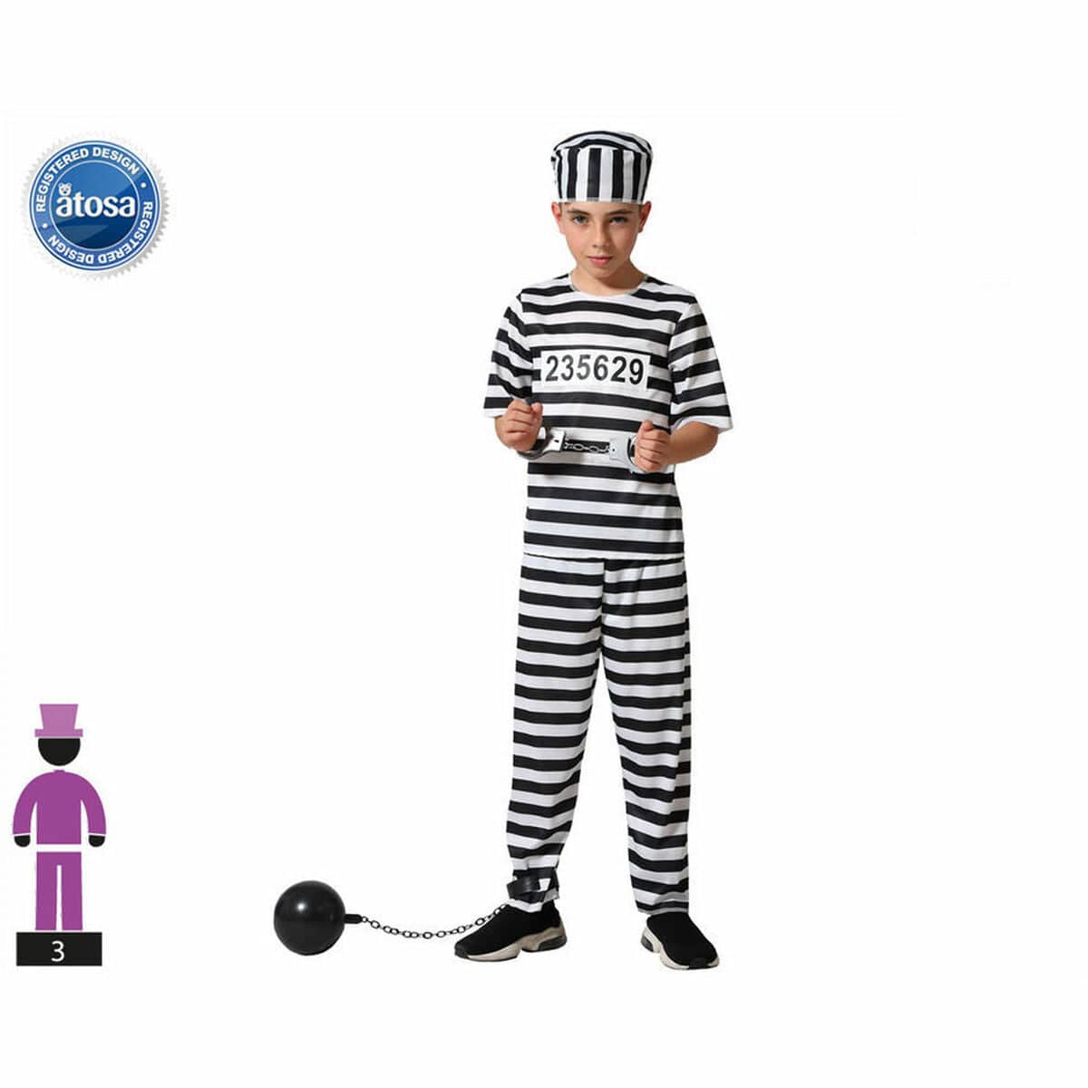 BigBuy Carnival Spielzeug | Kostüme > Kostüme > Originell und lustig 7-9 Jahre Verkleidung für Kinder Gefangener