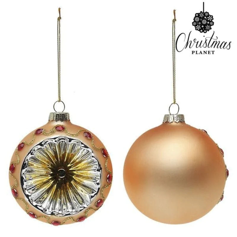 BigBuy Christmas Heim | Garten > Dekoration und Beleuchtung > Weihnachtsdekorationen Weihnachtsbaumkugeln 8 cm (2 uds) Kristall Golden