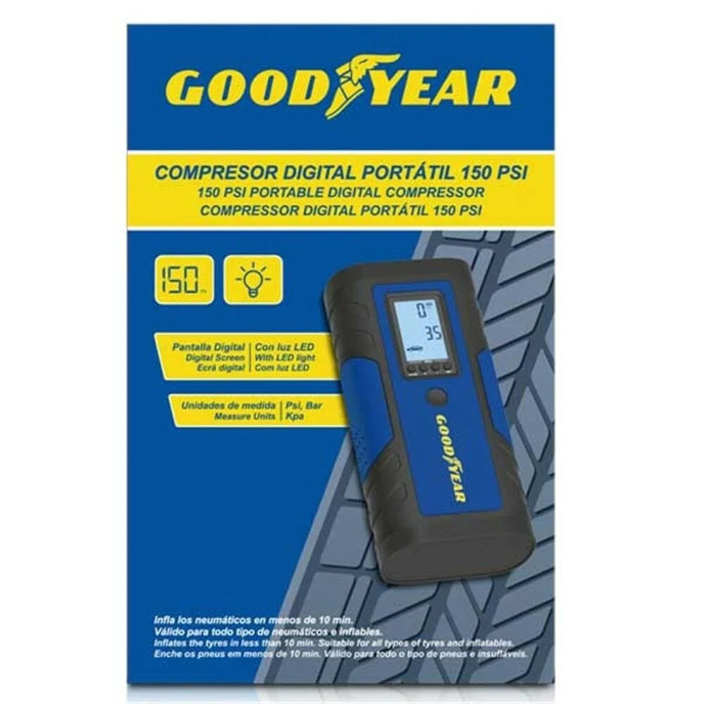 Goodyear Sport | Fitness > Vehicle Accessories > Notfall- und Reparatursets Tragbarer Luftkompressor mit LED Goodyear GOD0019 2600 mAh 150 PSI 7,4 V