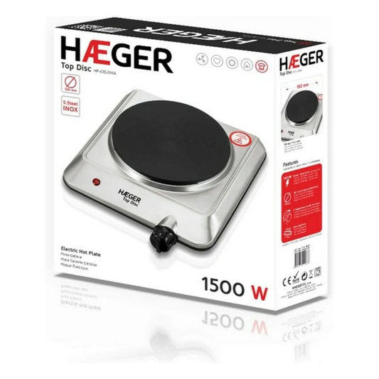 Haeger Küche | Gourmet > Elektrokleingeräte > Kochplatten Elektrische Heizplatte Haeger Top Disc Edelstahl 1 Kocher 1500W