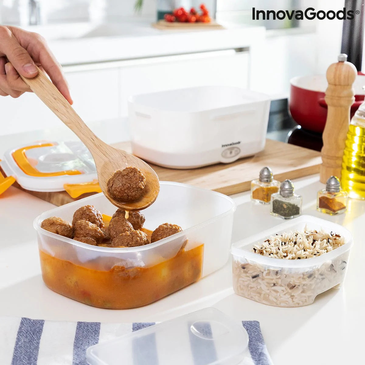 InnovaGoods Brotdosen, Lebensmittelbehälter und Salatschüssel Elektrische Lunchbox für Autos Carunch InnovaGoods