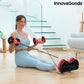 InnovaGoods Fitnessgeräte Bauchmuskelrolle mit rotierenden Scheiben, elastischen Bändern und Übungsanleitung Twabanarm InnovaGoods