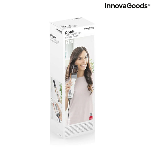 InnovaGoods Gesundheit | Beauty > Haarpflege > Kämme und Bürsten 3-in-1-Haartrockner, Styler und Lockenbürste Dryple InnovaGoods 550 W