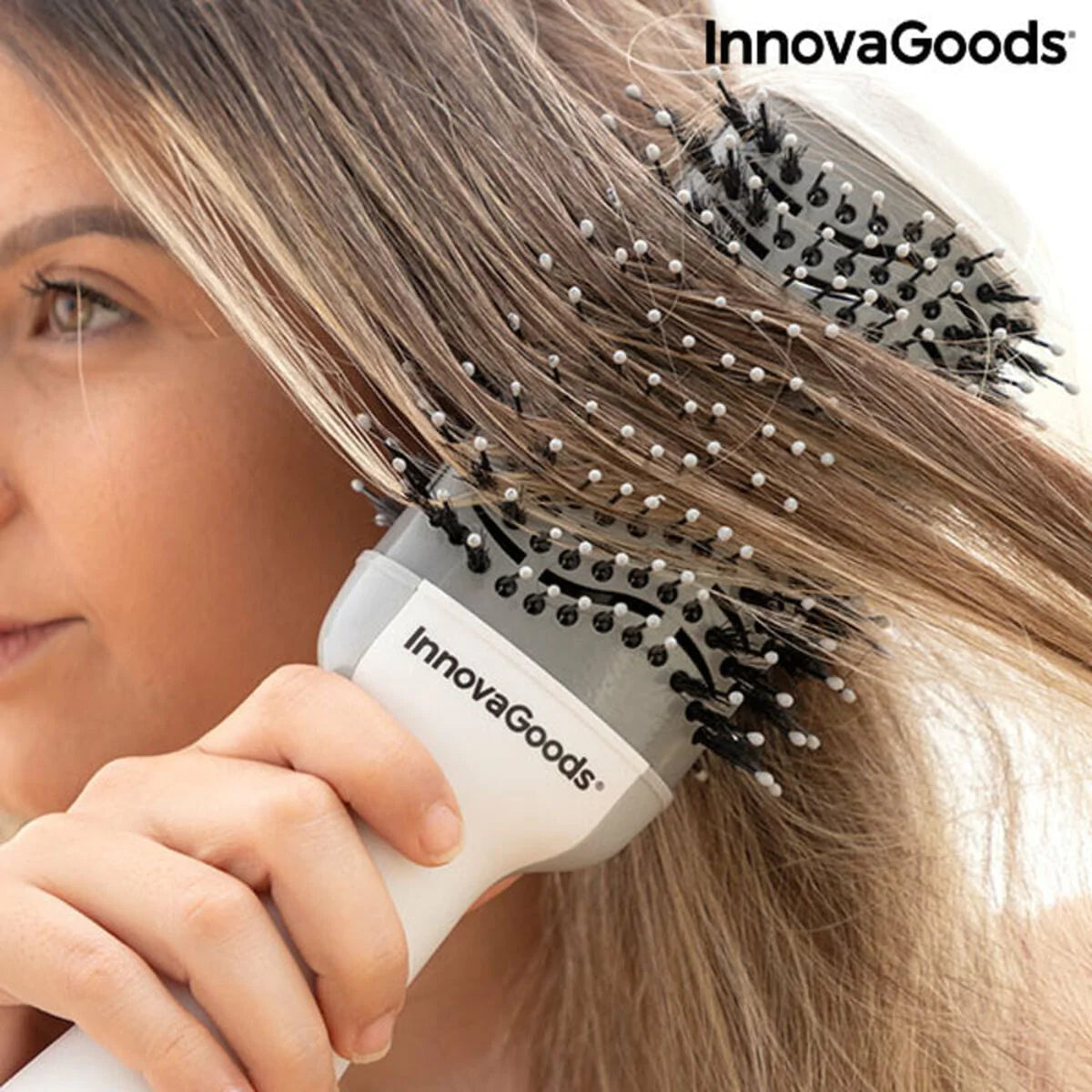 InnovaGoods Gesundheit | Beauty > Haarpflege > Kämme und Bürsten Bürstentrockner und Ionen-Volumenstyler Volumio InnovaGoods 1000W Weiß/Grau