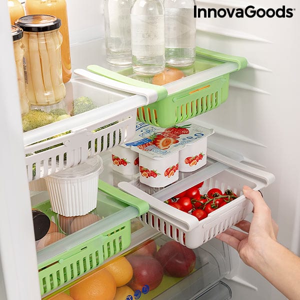 InnovaGoods Heim | Garten > Aufbewahrungsmöglichkeiten Einstellbarer Kühlschrank-Organizer Friwer InnovaGoods (2er Pack)