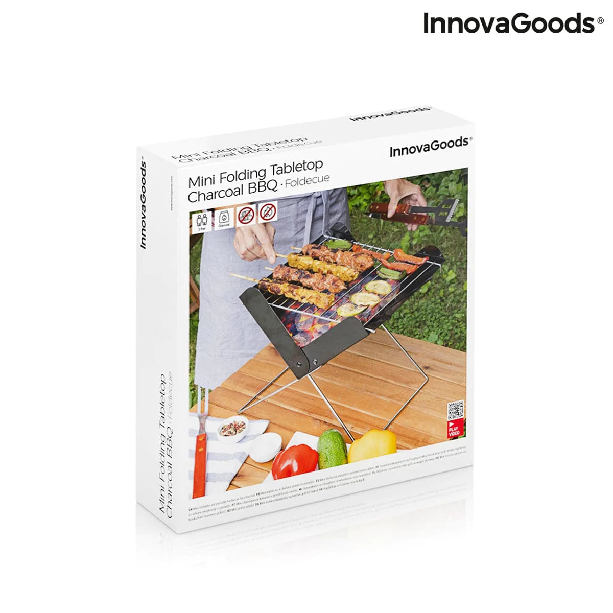 InnovaGoods Heim | Garten > Garten und Terrasse > Grills Tragbarer klappbarer Mini-Holzkohlegrill Foldecue InnovaGoods