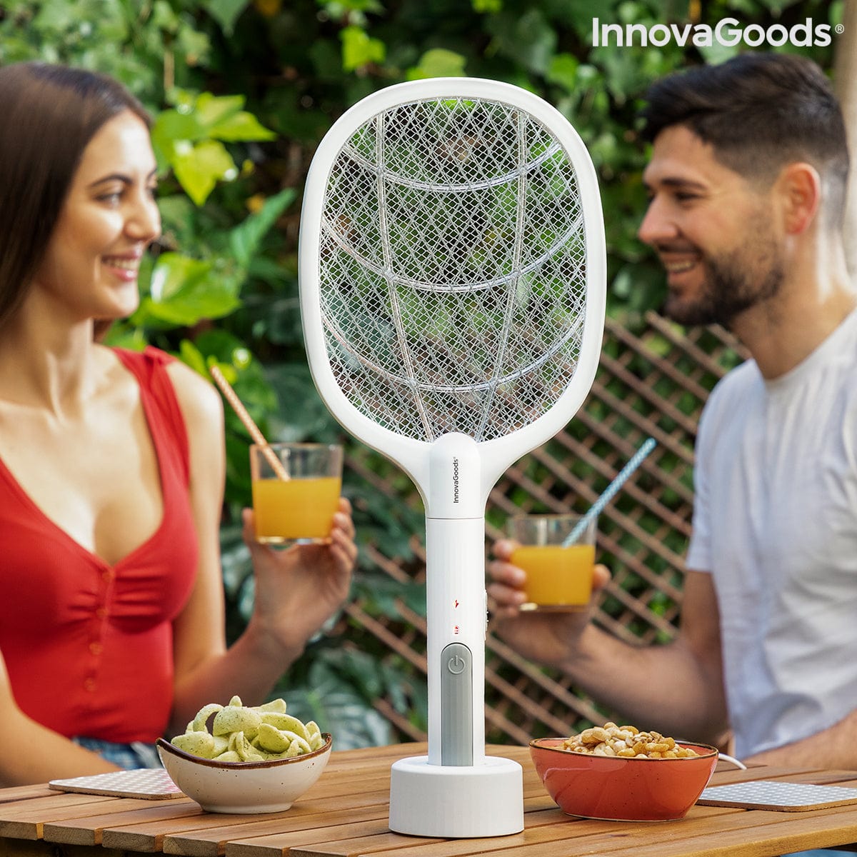 InnovaGoods Heim | Garten > Garten und Terrasse > Schädlingsschutz 2-in-1 wiederaufladbares Racket zum Insektenvernichten mit UV-Licht KL Rak InnovaGoods