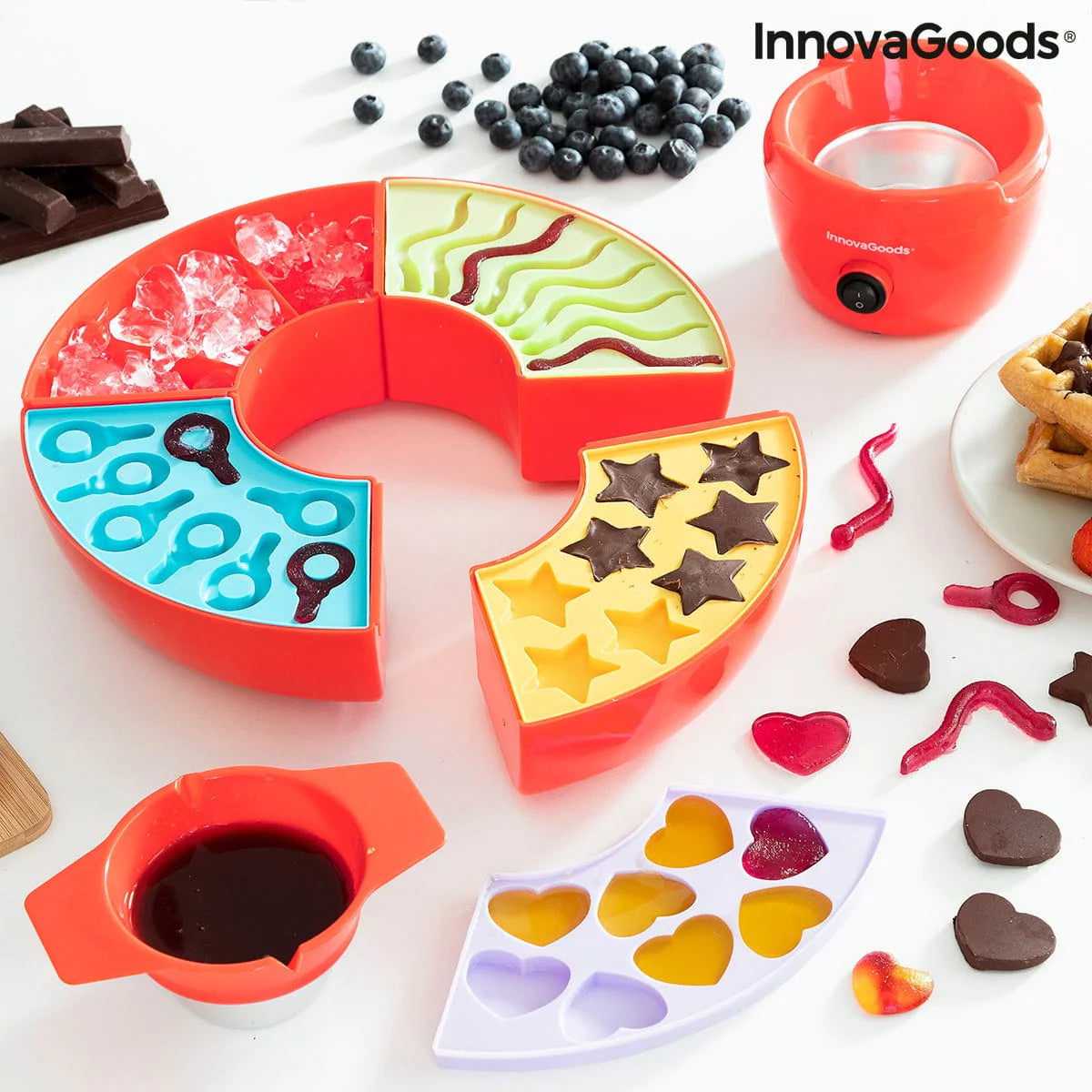 InnovaGoods Küche | Gourmet > Backzubehör > Brunnen und Fondues 2 in 1 Gummibärchen- und Schokoladenfonduemaschine Yupot InnovaGoods