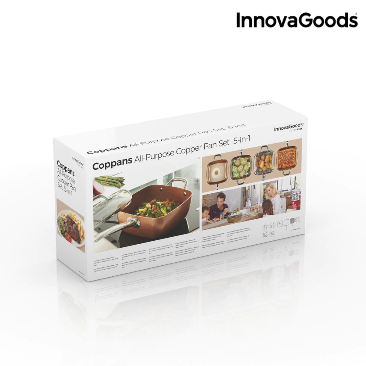 InnovaGoods Küche | Gourmet > Haushalt > Pfannen und Töpfe Copper 5 in 1 Multifunktionspfannenset Coppans InnovaGoods 4 Stücke