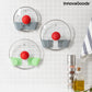 InnovaGoods Küche | Gourmet > Küchenaccessoires und Küchenutensilien > Weiteres Zubehör und Kochgeschirr Set von 3 selbstklebenden Haltern für Topfdeckel Smarack InnovaGoods