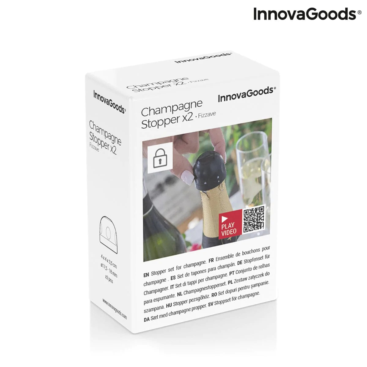 InnovaGoods Küche | Gourmet > Liköre und Zubehör Set von Schaumwein-Korken Fizzave InnovaGoods Packung mit 2 Einheiten