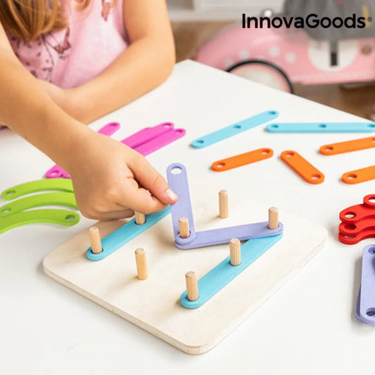 InnovaGoods Spielzeug | Kostüme > Spielzeug und Spiele > Lernspiele Holzspielzeug zum Zusammenbauen von Buchstaben und Zahlen Koogame InnovaGoods 27 Stücke
