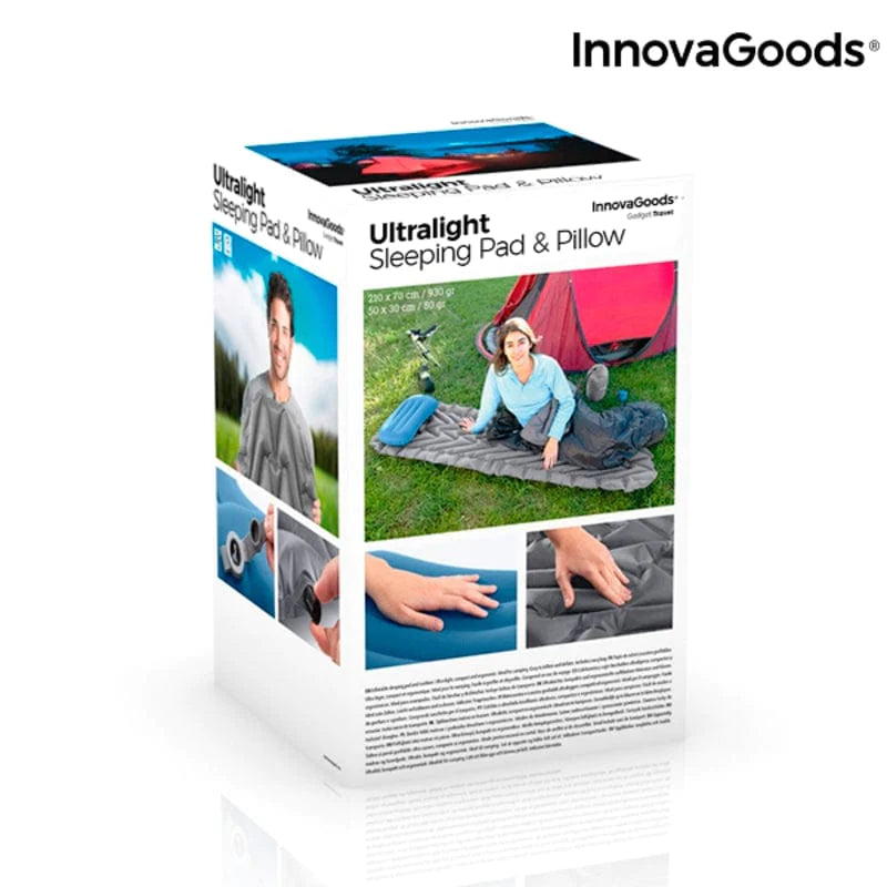 InnovaGoods Sport | Fitness > Camping und Berge > Schlafsäcke Aufblasbare Matratze und Kissen Ultralight InnovaGoods