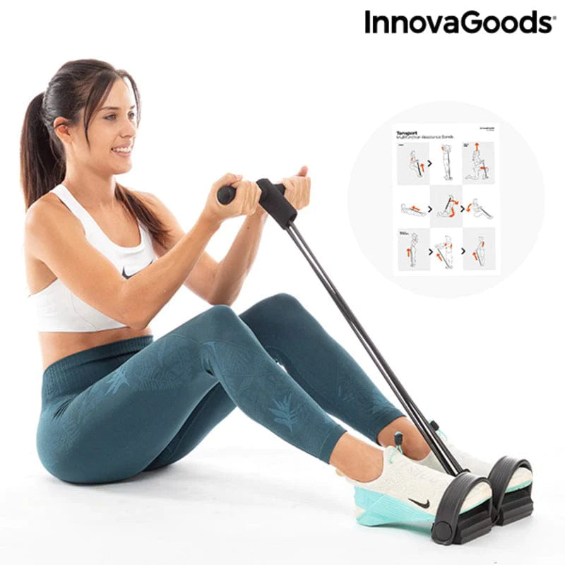 InnovaGoods Sport | Fitness > Fitness > Gummibänder Elastische multifunktionelle Widerstandsbänder mit Übungsanleitung Tensport InnovaGoods