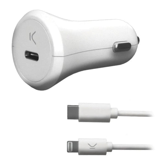 KSIX Computer | Elektronik > Elektronik | GPS und Kfz-Zubehör > Kfz-USB-Ladegeräte USB-Ladekabel fürs Auto KSIX MFI 18W Weiß