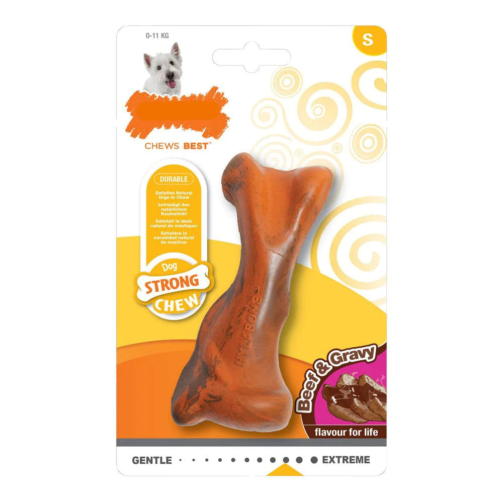 Nylabone Heim | Garten > Haustier > Spielzeug Beißring für Hunde Nylabone Strong Chew Sauce Fleisch Gummi Größe S