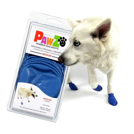 Pawz Heim | Garten > Haustier Stiefel Pawz Hund 12 Stück Blau Größe M