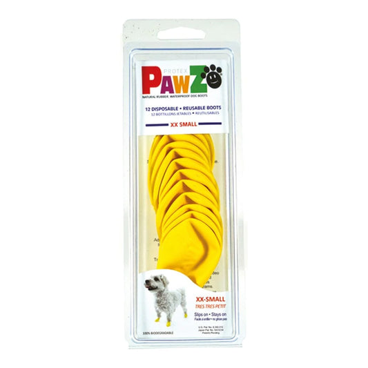 Pawz Heim | Garten > Haustier Stiefel Pawz Hund 12 Stück Gelb Größe XXS