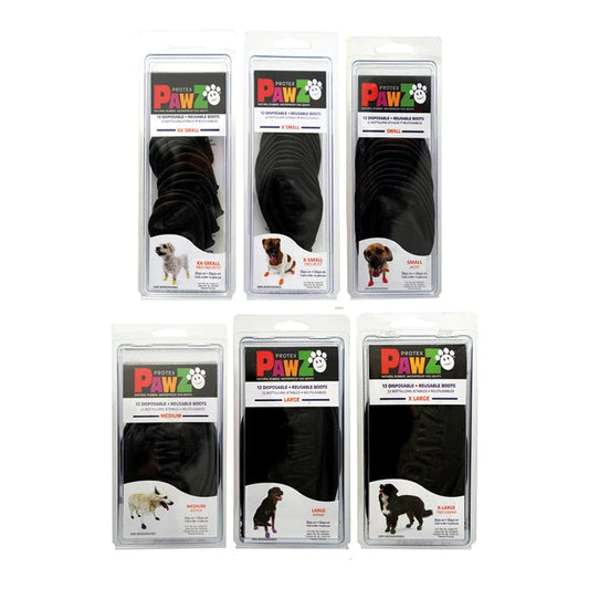Pawz Heim | Garten > Haustier Stiefel Pawz Hund 12 Stück Schwarz Größe XL