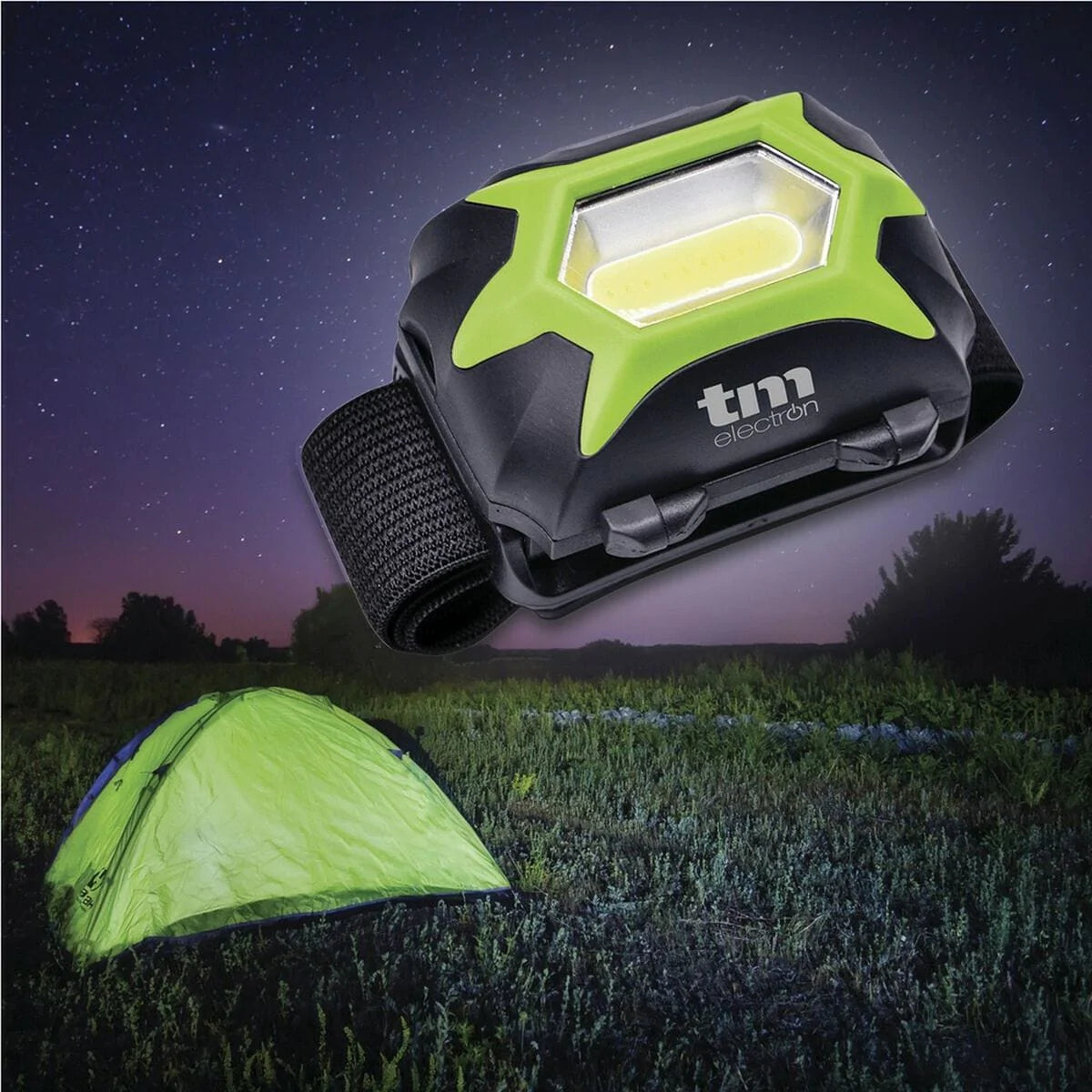 TM Electron Sport | Fitness > Camping und Berge > Taschenlampen LED-Kopf-Taschenlampe TM Electron grün 3W